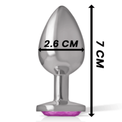 Comprar INTENSE - PLUG ANAL METAL ALUMINIO CON CRISTAL ROSA TALLA S al mejor precio - Envíos Discretos