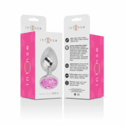 Comprar INTENSE - PLUG ANAL METAL ALUMINIO CON CRISTAL ROSA TALLA S al mejor precio - Envíos Discretos