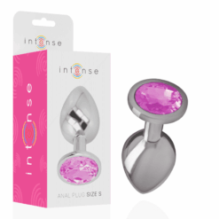 Comprar INTENSE - PLUG ANAL METAL ALUMINIO CON CRISTAL ROSA TALLA S al mejor precio - Envíos Discretos