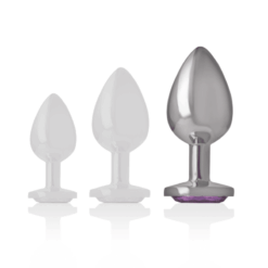 Comprar INTENSE - PLUG ANAL METAL ALUMINIO CON CRISTAL VIOLETA TALLA L al mejor precio - Envíos Discretos