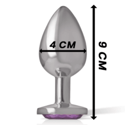 Comprar INTENSE - PLUG ANAL METAL ALUMINIO CON CRISTAL VIOLETA TALLA L al mejor precio - Envíos Discretos