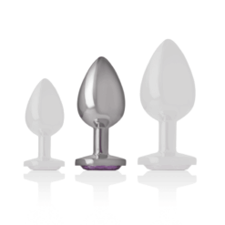 Comprar INTENSE - PLUG ANAL METAL ALUMINIO CON CRISTAL VIOLETA TALLA M al mejor precio - Envíos Discretos
