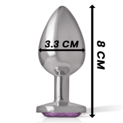 Comprar INTENSE - PLUG ANAL METAL ALUMINIO CON CRISTAL VIOLETA TALLA M al mejor precio - Envíos Discretos