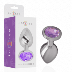 Comprar INTENSE - PLUG ANAL METAL ALUMINIO CON CRISTAL VIOLETA TALLA M al mejor precio - Envíos Discretos
