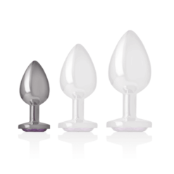 Comprar INTENSE - PLUG ANAL METAL ALUMINIO CON CRISTAL VIOLETA TALLA S al mejor precio - Envíos Discretos