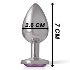 Comprar INTENSE - PLUG ANAL METAL ALUMINIO CON CRISTAL VIOLETA TALLA S al mejor precio - Envíos Discretos