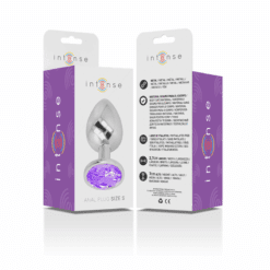 Comprar INTENSE - PLUG ANAL METAL ALUMINIO CON CRISTAL VIOLETA TALLA S al mejor precio - Envíos Discretos