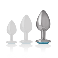 Comprar INTENSE - PLUG ANAL METAL ALUMINIO CORAZÓN AZUL TALLA L al mejor precio - Envíos Discretos