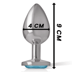 Comprar INTENSE - PLUG ANAL METAL ALUMINIO CORAZÓN AZUL TALLA L al mejor precio - Envíos Discretos