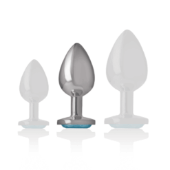 Comprar INTENSE - PLUG ANAL METAL ALUMINIO CORAZÓN AZUL TALLA M al mejor precio - Envíos Discretos