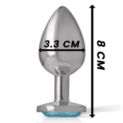 Comprar INTENSE - PLUG ANAL METAL ALUMINIO CORAZÓN AZUL TALLA M al mejor precio - Envíos Discretos