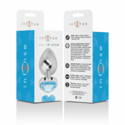 Comprar INTENSE - PLUG ANAL METAL ALUMINIO CORAZÓN AZUL TALLA M al mejor precio - Envíos Discretos