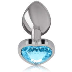 Comprar INTENSE - PLUG ANAL METAL ALUMINIO CORAZÓN AZUL TALLA M al mejor precio - Envíos Discretos