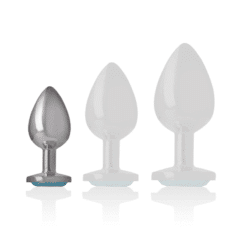 Comprar INTENSE - PLUG ANAL METAL ALUMINIO CORAZÓN AZUL TALLA S al mejor precio - Envíos Discretos