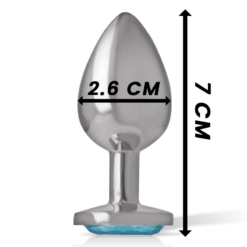 Comprar INTENSE - PLUG ANAL METAL ALUMINIO CORAZÓN AZUL TALLA S al mejor precio - Envíos Discretos