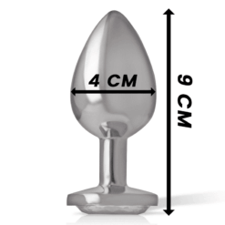 Comprar INTENSE - PLUG ANAL METAL ALUMINIO CORAZÓN BLANCO TALLA L al mejor precio - Envíos Discretos