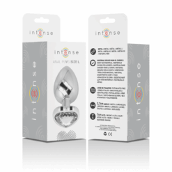 Comprar INTENSE - PLUG ANAL METAL ALUMINIO CORAZÓN BLANCO TALLA L al mejor precio - Envíos Discretos