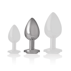 Comprar INTENSE - PLUG ANAL METAL ALUMINIO CORAZÓN BLANCO TALLA M al mejor precio - Envíos Discretos