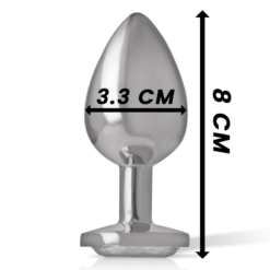 Comprar INTENSE - PLUG ANAL METAL ALUMINIO CORAZÓN BLANCO TALLA M al mejor precio - Envíos Discretos