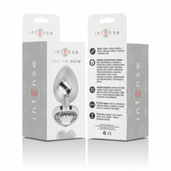 Comprar INTENSE - PLUG ANAL METAL ALUMINIO CORAZÓN BLANCO TALLA M al mejor precio - Envíos Discretos