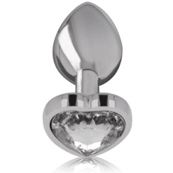 Comprar INTENSE - PLUG ANAL METAL ALUMINIO CORAZÓN BLANCO TALLA M al mejor precio - Envíos Discretos
