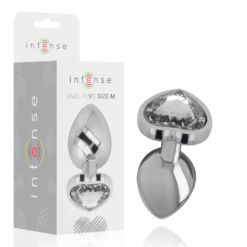 Comprar INTENSE - PLUG ANAL METAL ALUMINIO CORAZÓN BLANCO TALLA M al mejor precio - Envíos Discretos