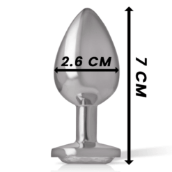 Comprar INTENSE - PLUG ANAL METAL ALUMINIO CORAZÓN BLANCO TALLA S al mejor precio - Envíos Discretos