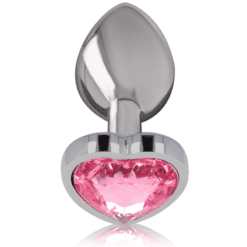 Comprar INTENSE - PLUG ANAL METAL ALUMINIO CORAZÓN ROSA TALLA L al mejor precio - Envíos Discretos