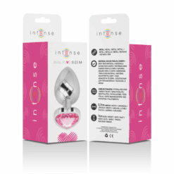 Comprar INTENSE - PLUG ANAL METAL ALUMINIO CORAZÓN ROSA TALLA M al mejor precio - Envíos Discretos