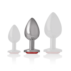 Comprar INTENSE - PLUG ANAL METAL CON CRISTAL ROJO TALLA M al mejor precio - Envíos Discretos