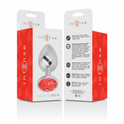 Comprar INTENSE - PLUG ANAL METAL CON CRISTAL ROJO TALLA M al mejor precio - Envíos Discretos