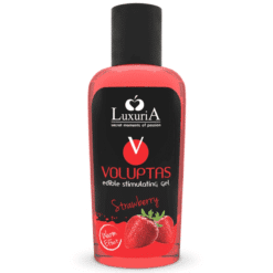 Comprar INTIMATELINE LUXURIA - VOLUPTAS GEL MASAJE COMESTIBLE EFECTO CALOR - FRESA 100 ML al mejor precio - Envíos Discretos
