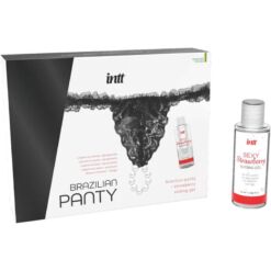 Comprar INTT RELEASES - PANTY BRASILEÑA NEGRA CON PERLAS Y GEL LUBRICANTE 50 ML al mejor precio - Envíos Discretos