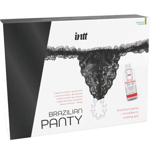 INTT RELEASES - PANTY BRASILEÑA NEGRA CON PERLAS Y GEL LUBRICANTE 50 ML - piKanteo | Despierta tu lado más piKante Comprar INTT RELEASES - PANTY BRASILEÑA NEGRA CON PERLAS Y GEL LUBRICANTE 50 ML al mejor precio - Envíos Discretos