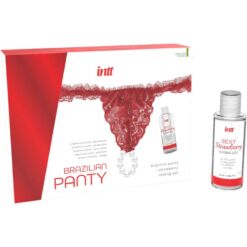 Comprar INTT RELEASES - PANTY BRASILEÑO ROJA CON PERLAS Y GEL LUBRICANTE 50 ML al mejor precio - Envíos Discretos