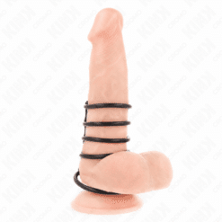Comprar KINK - 5 ANILLOS PENE SILICONA 3.8 CM A 4.8 CM CONECTADOS POR CUERO al mejor precio - Envíos Discretos