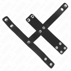 Comprar KINK - ANILLO JAULA PENE CUERO CON DIVISOR DE BOLAS AJUSTABLE al mejor precio - Envíos Discretos