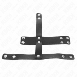 Comprar KINK - ANILLO JAULA PENE CUERO CON DIVISOR DE BOLAS AJUSTABLE al mejor precio - Envíos Discretos