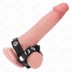 Comprar KINK - ANILLO PENE CON 3 CORREAS DIVISORAS DE BOLAS AJUSTABLE al mejor precio - Envíos Discretos