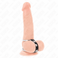Comprar KINK - ANILLO PENE DOBLE 3.8 CM A 5 CM CONECTADOS POR CUERO al mejor precio - Envíos Discretos