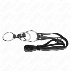 Comprar KINK - ANILLO PENE METAL TRIPLE 3.8 CM A 5 CM CON CINTURÓN POLIPIEL 112 CM al mejor precio - Envíos Discretos