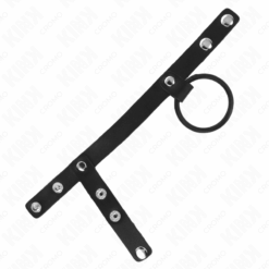 Comprar KINK - ANILLO PENE SILICONA 3.8 CM CON DIVISOR DE BOLAS Y CORREA DE CUERO 22 X 1.5 CM al mejor precio - Envíos Discretos