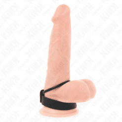 Comprar KINK - ANILLO PENE SILICONA 3.8 CM CON DIVISOR DE BOLAS Y CORREA DE CUERO 22 X 1.5 CM al mejor precio - Envíos Discretos