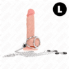Comprar KINK - ANILLO PENE TRIPLE METAL CROMADO 3.8 CM A 5 CM CON CADENA METAL 26 CM Y PINZAS PARA PEZONES MODELO 1 al mejor precio - Envíos Discretos