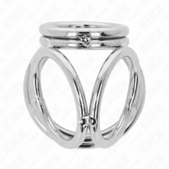Comprar KINK - ANILLO PENE TRIPLE METAL CROMADO 3.8 CM A 5 CM MODELO 1 al mejor precio - Envíos Discretos