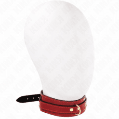 Comprar KINK - COLLAR AJUSTABLE ROJO VINO DETALLES DORADOS 29-42.5 CM X 4 CM al mejor precio - Envíos Discretos