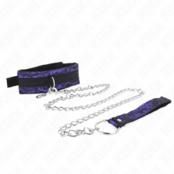 Comprar KINK - COLLAR CON CORREA 105 CM CORTO DE ENCAJE DE TERCIOPELO CON RIBETE DE NAILON 44 X 5.5 CM al mejor precio - Envíos Discretos