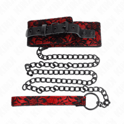 Comprar KINK - COLLAR CON CORREA 105 CM DE ENCAJE CON CINTURÓN DE CUERO REAL 44 X 5.5 CM al mejor precio - Envíos Discretos