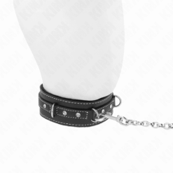 Comprar KINK - COLLAR CON CORREA 105 CM DE PIEL DE PVC REMACHE DE DIAMANTES DE IMITACIÓN 41.5 X 4 CM al mejor precio - Envíos Discretos