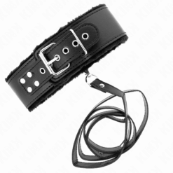 Comprar KINK - COLLAR CON CORREA 116 CM CON TACHUELAS PLATEADAS MODELO 4 NEGRO AJUSTABLE 40-48 CM X 6 CM al mejor precio - Envíos Discretos